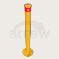 Durable Metal Bollard with Reflective Tape 140mm - Enhance Safety - Arrow Safety